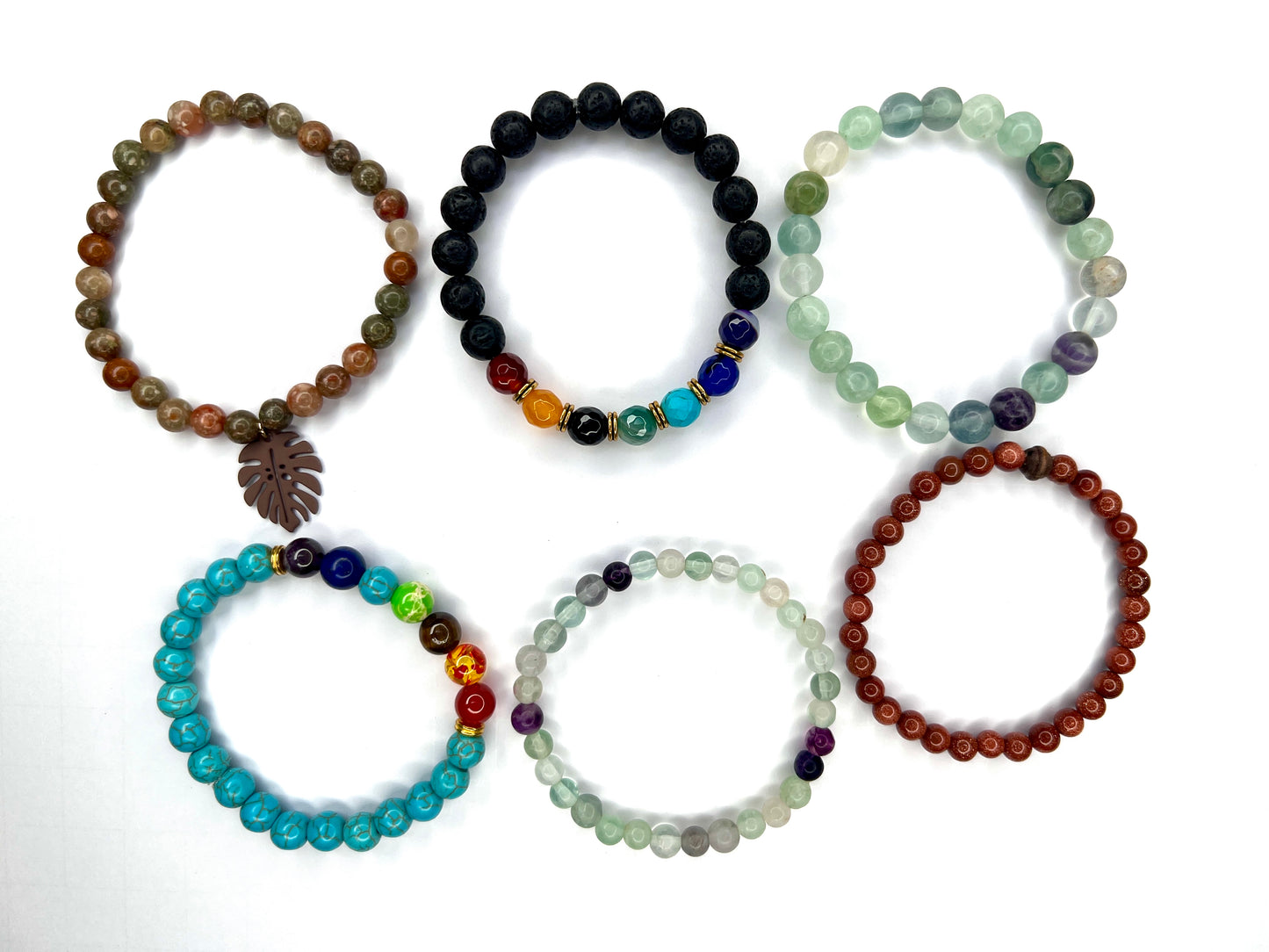 Handcrafted Gemstone Stretch Bracelets - Energizing & Healing Crystal Jewelry with Various Gemstones